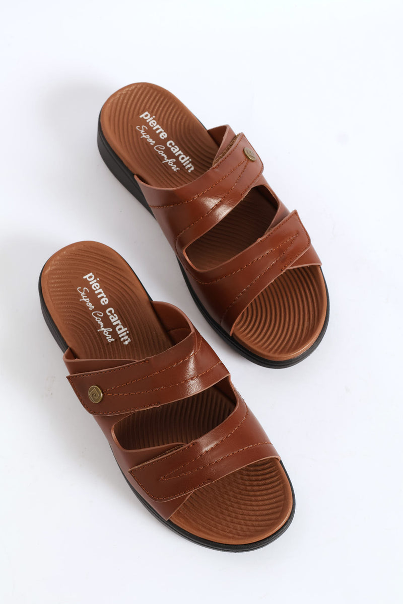 Double Strap Sandal - Brown