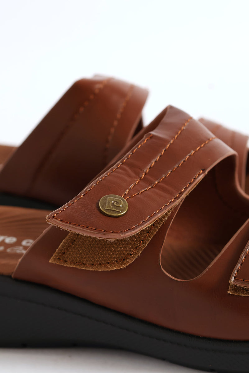 Double Strap Sandal - Brown