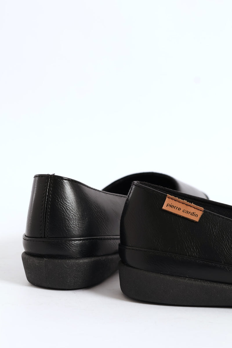 Ladies High Vamp Pump - Black