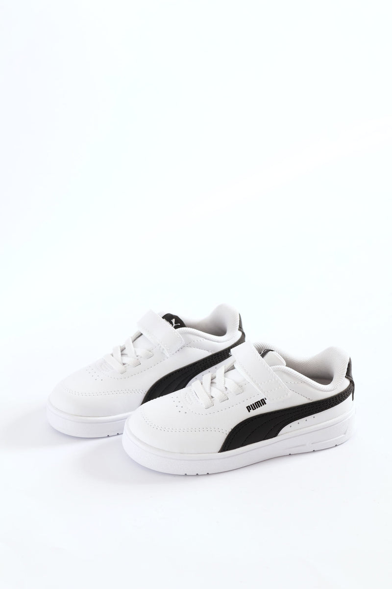 Pre-Boys Court Classic Clean Ac+ Sneaker - White/Black