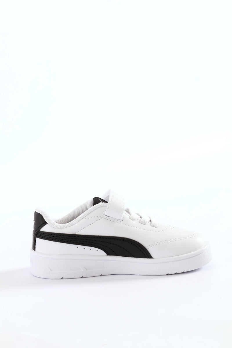 Pre-Boys Court Classic Clean Ac+ Sneaker - White/Black