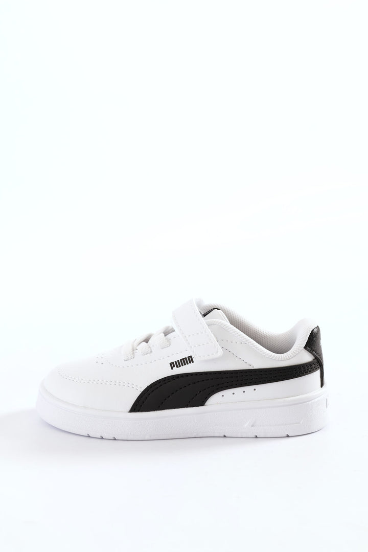 Pre-Boys Court Classic Clean Ac+ Sneaker - White/Black