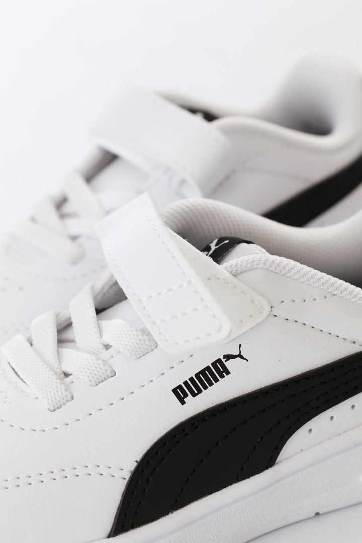 Pre-Boys Court Classic Clean Ac+ Sneaker - White/Black