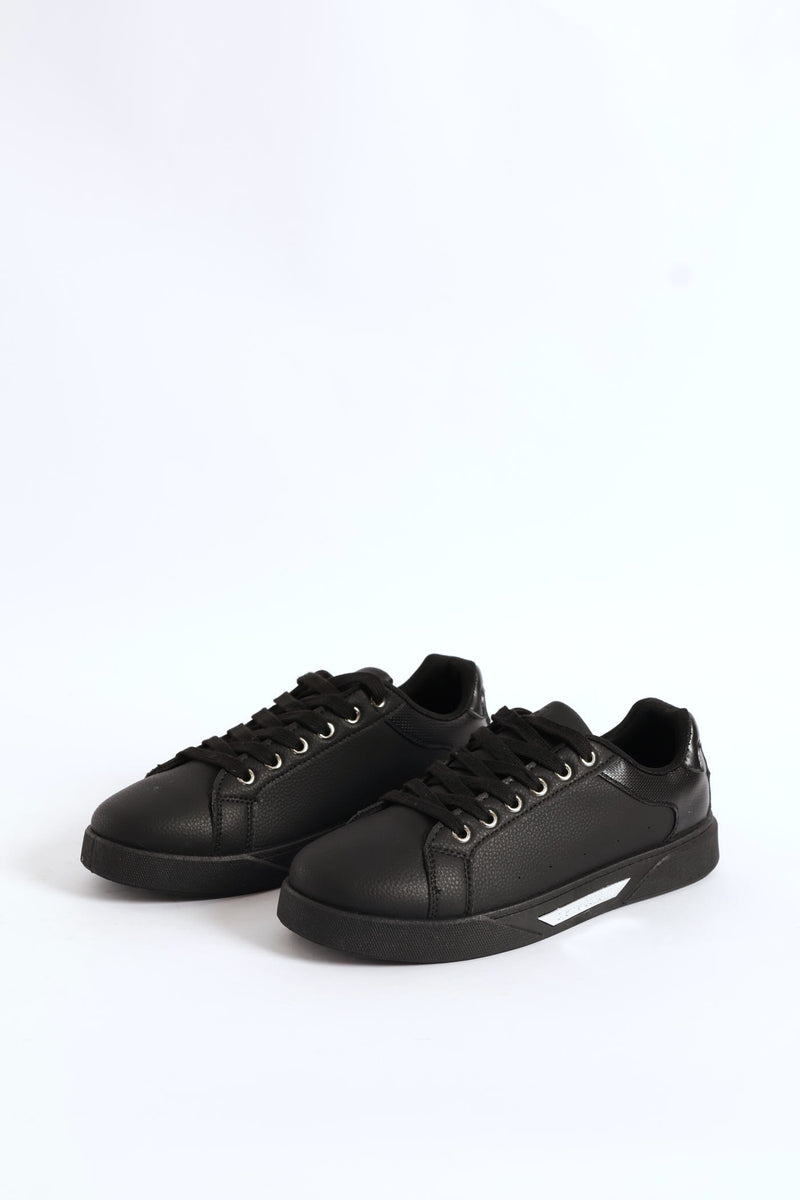 Gold Detail Sneaker - Black