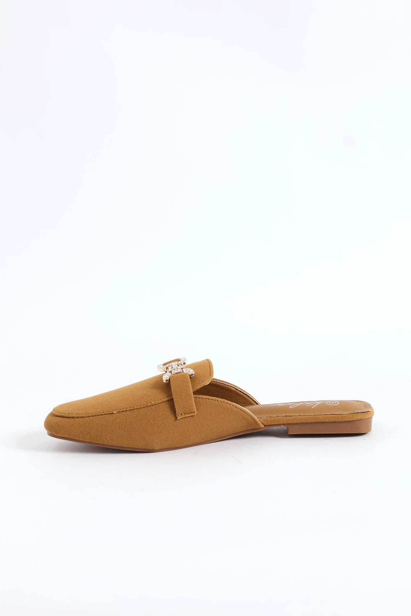 Ladies Square Toe Metal Trim Weave Mule Loafer - Taupe – Edgars