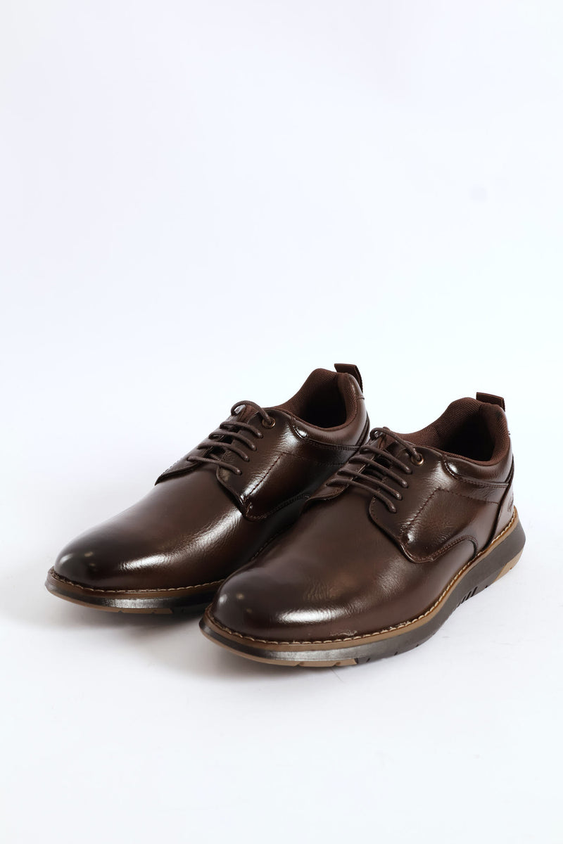 Smart Casual Derby Shoe - Brown
