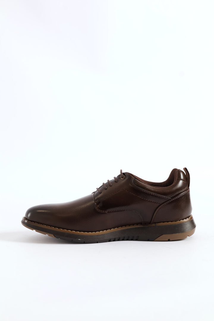 Smart Casual Derby Shoe - Brown