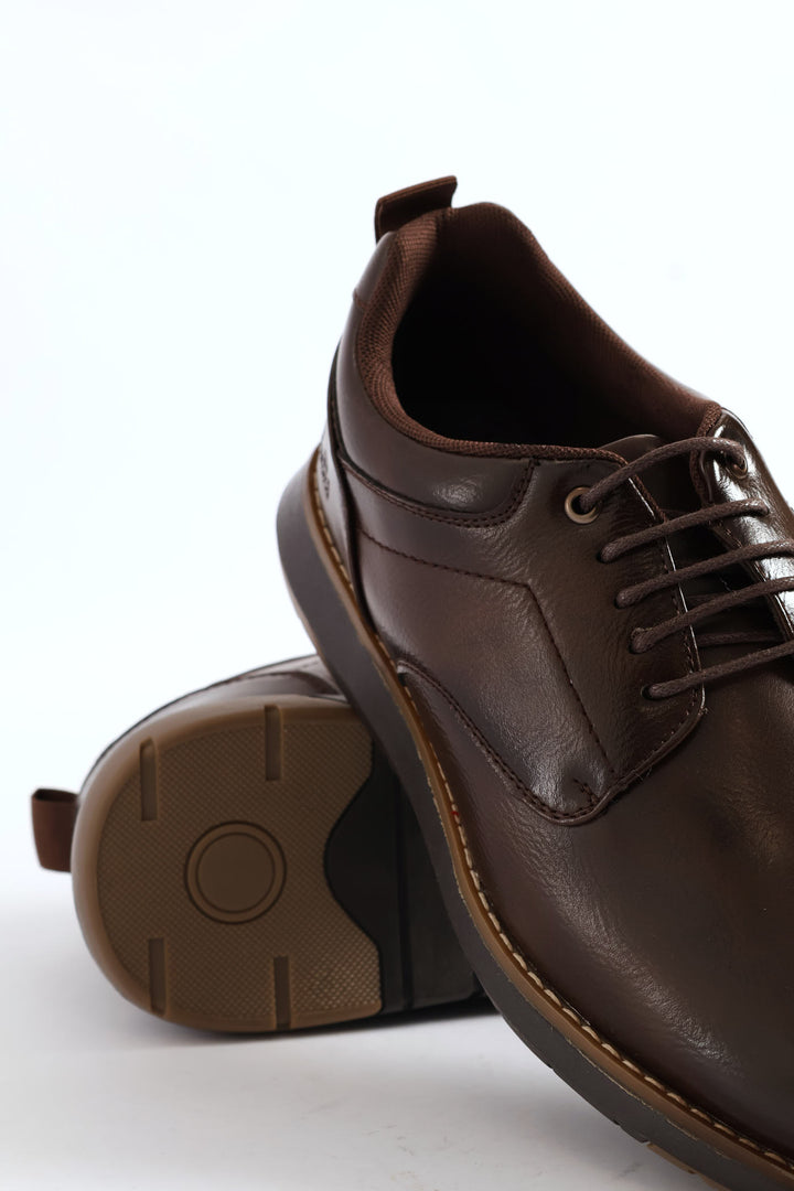 Smart Casual Derby Shoe - Brown