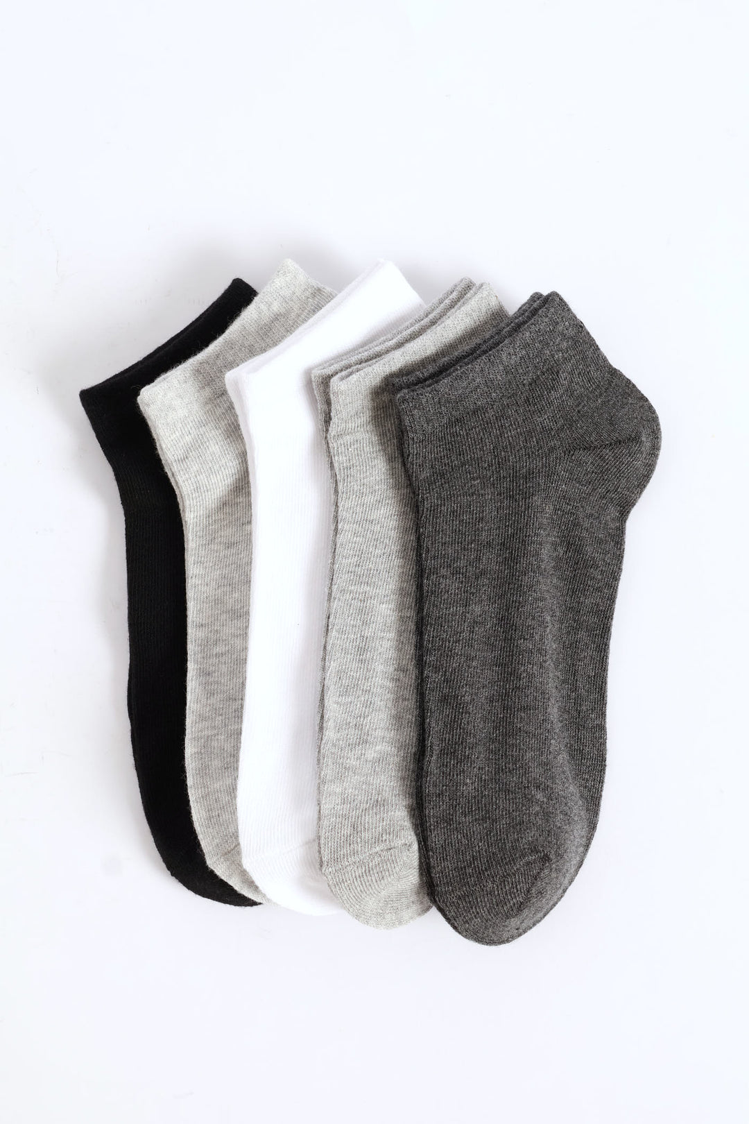 5 Pack Low Cut Socks - Grey Melange
