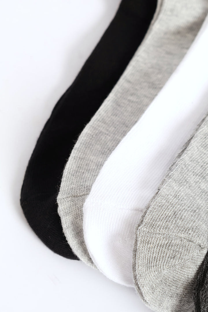 5 Pack Low Cut Socks - Grey Melange