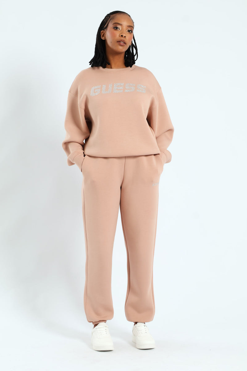 Cecilia Scuba Jogger Pants - Brown