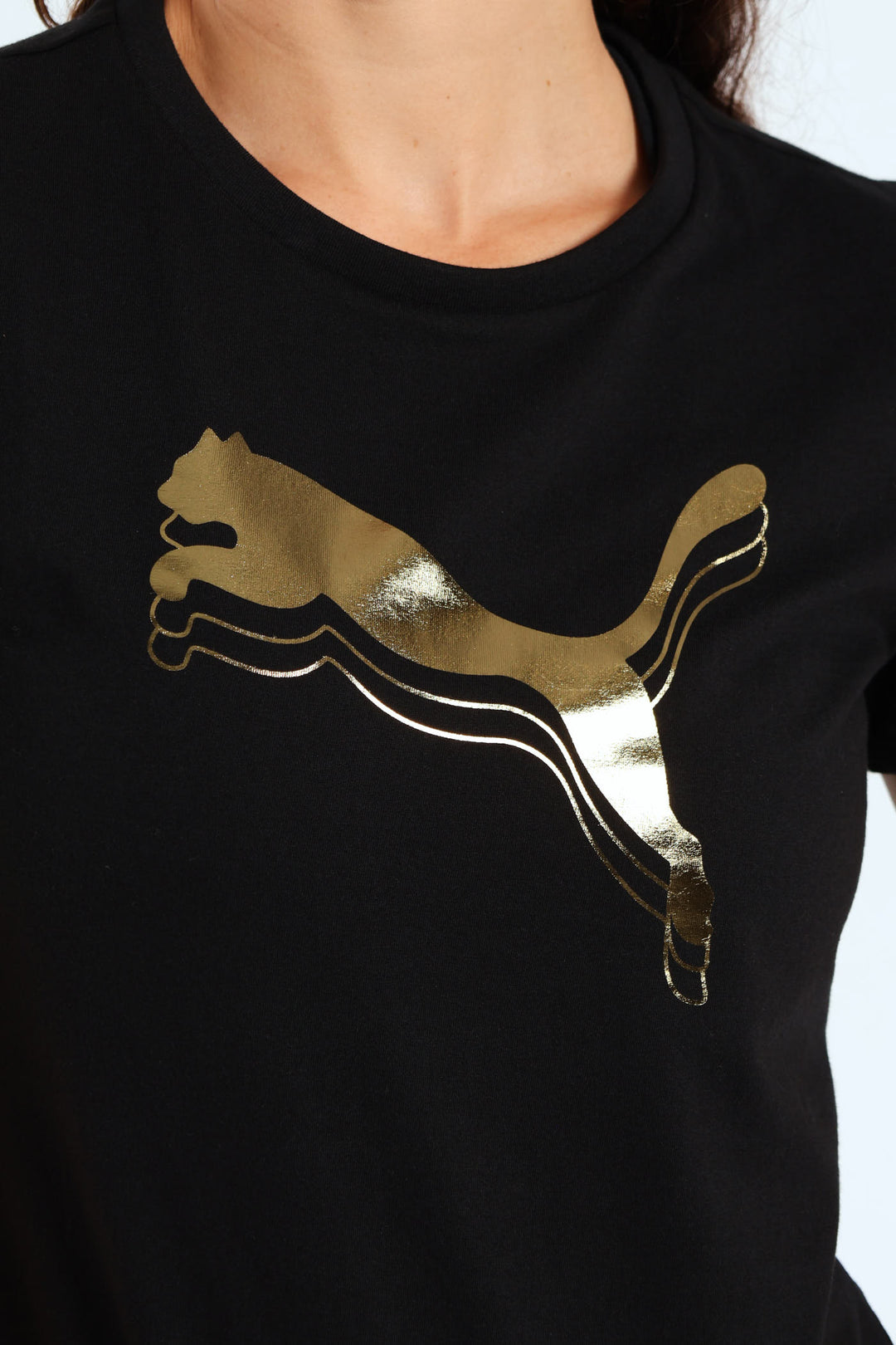 Essential Metallic Logo Tee - Black