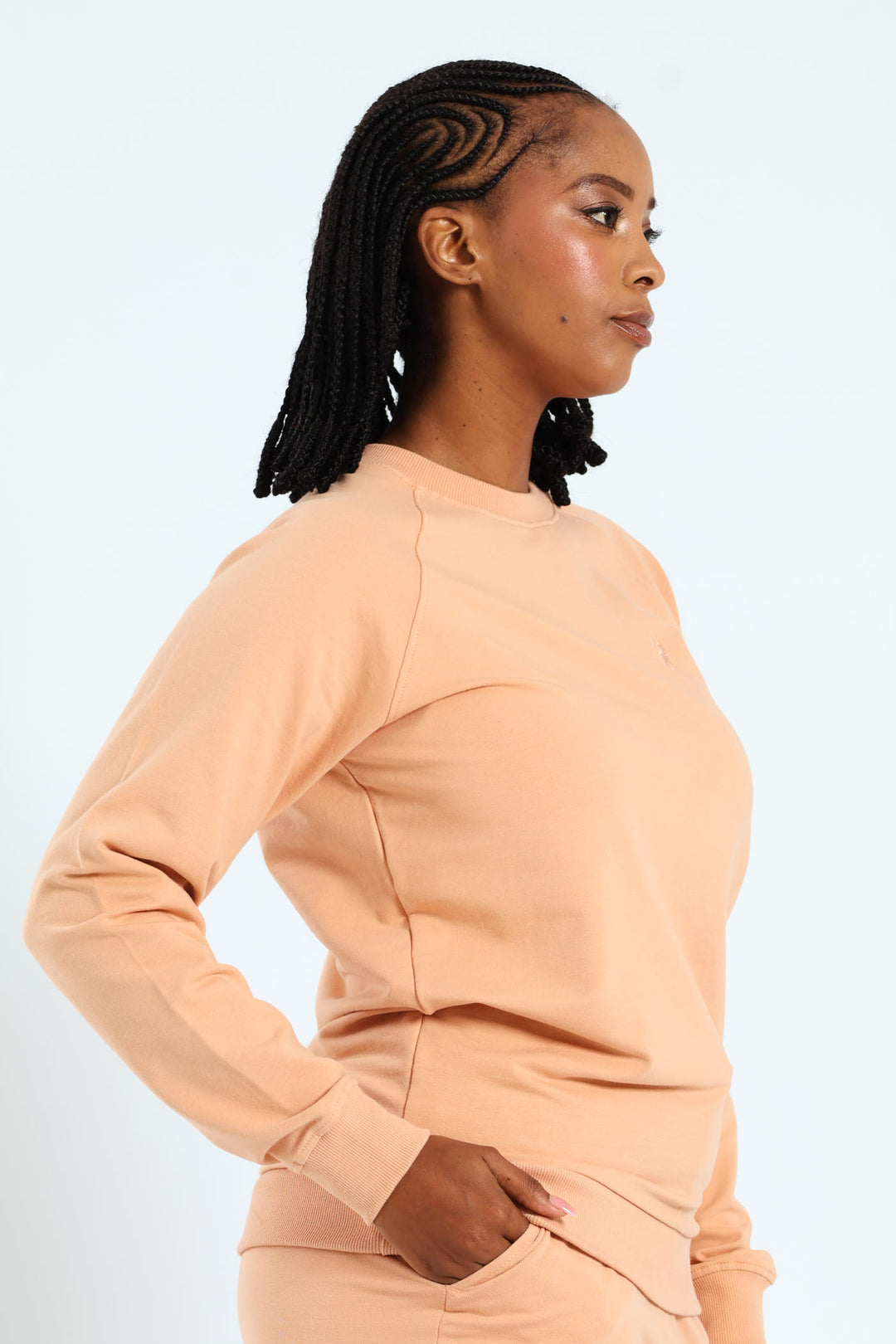 Sophia Raglan Track Top - Peach