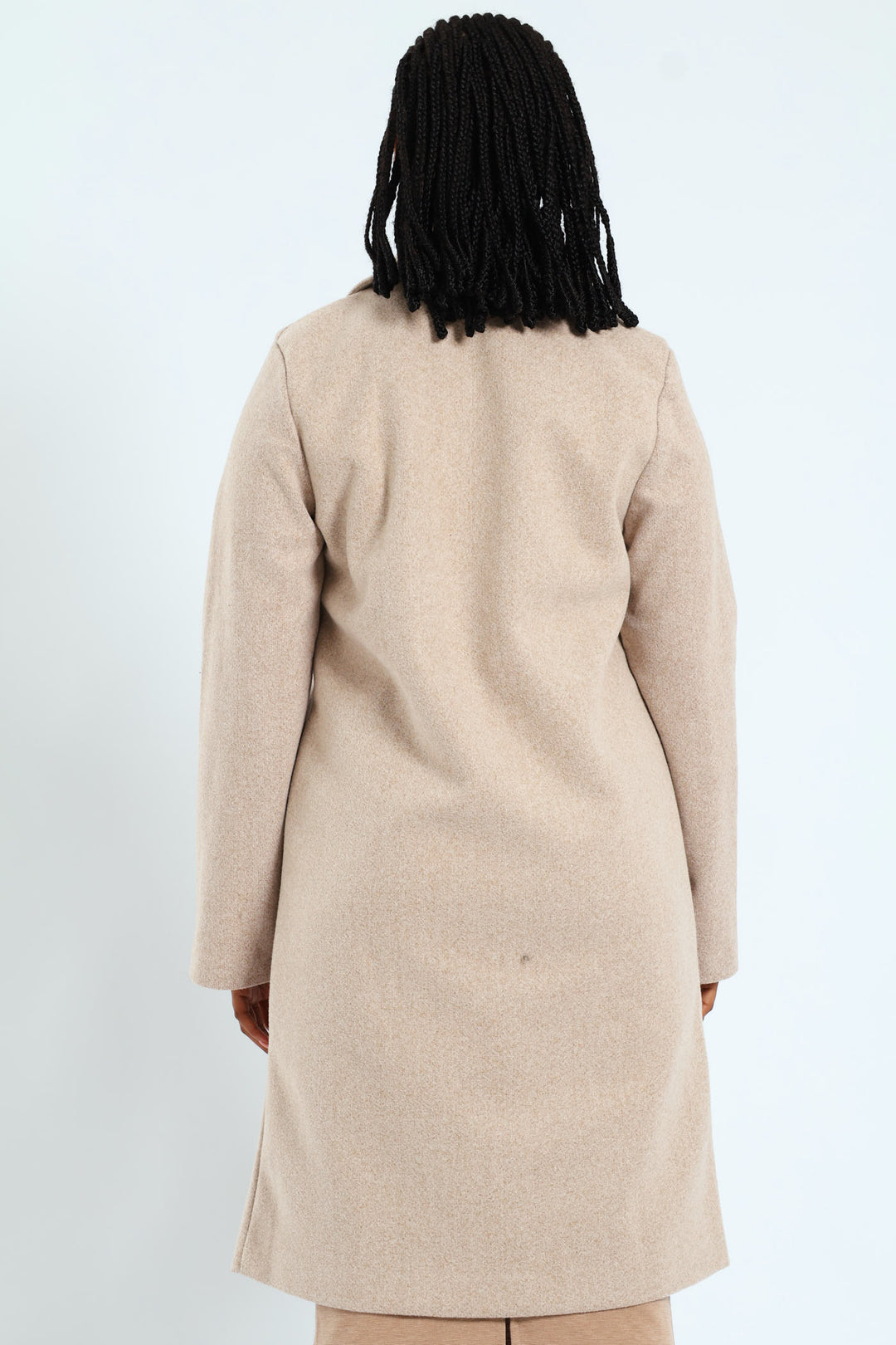 Basic Panelled Coat - Oatmeal