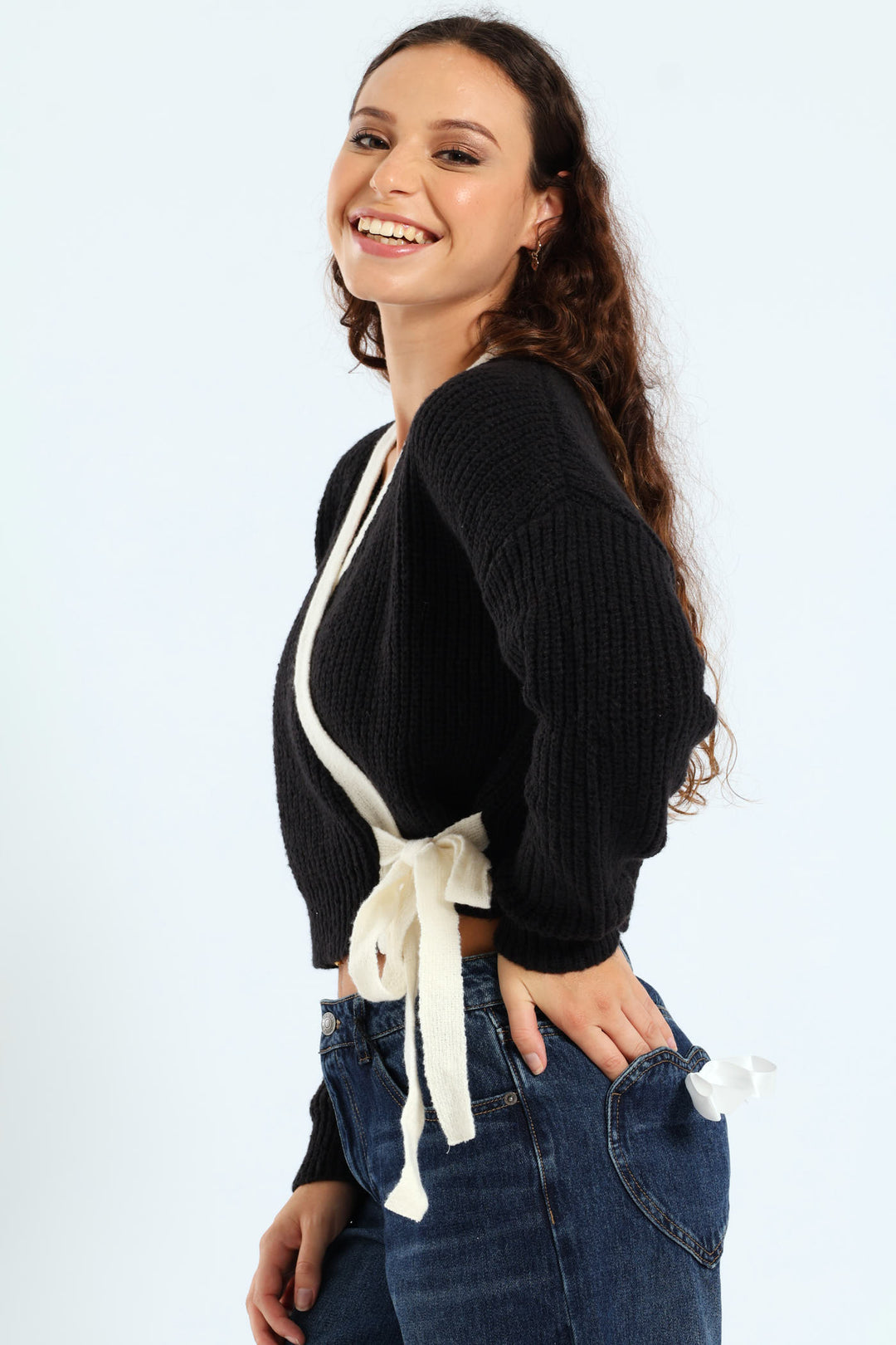 Contrast Ballet Jersey - Black