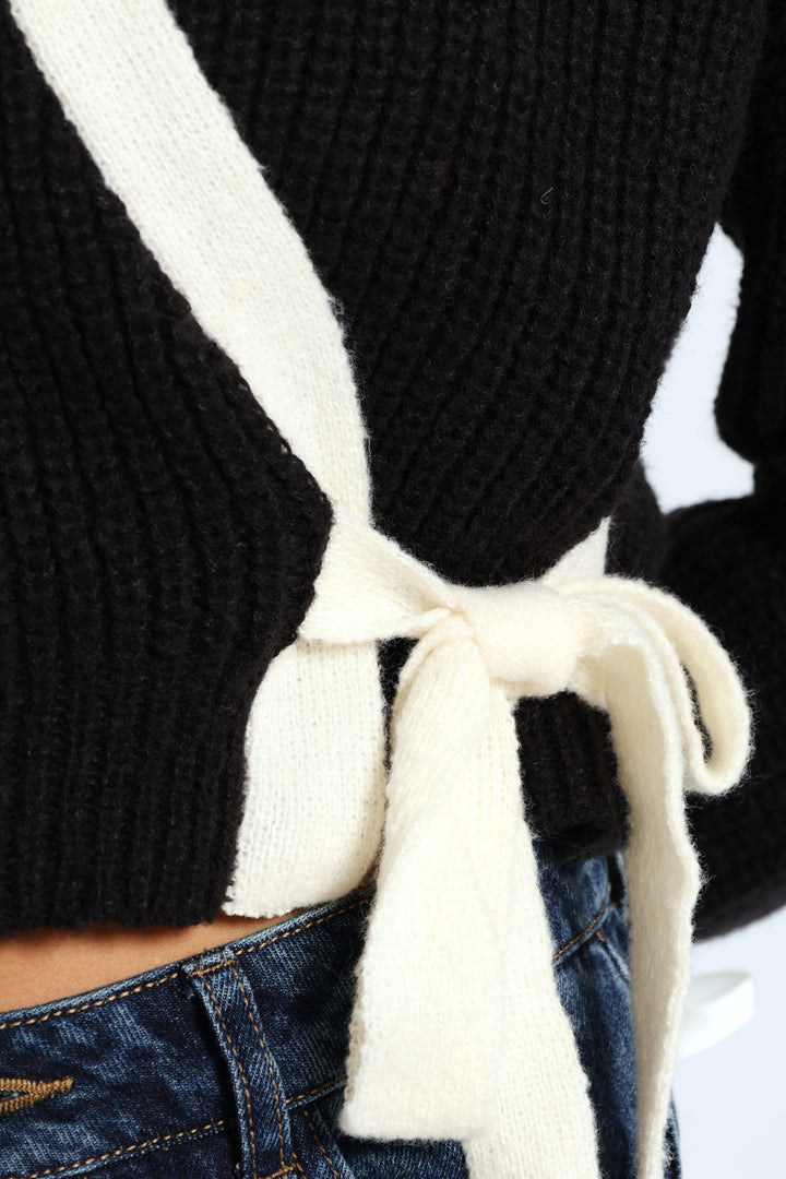 Contrast Ballet Jersey - Black