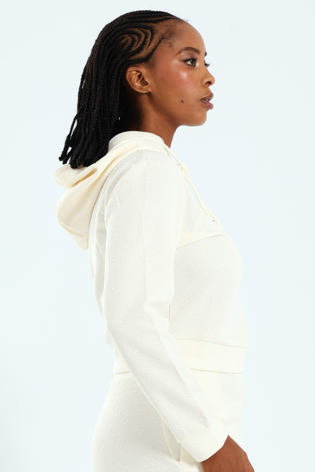 Peony Logo Hoodie Sweatshirt - Cream