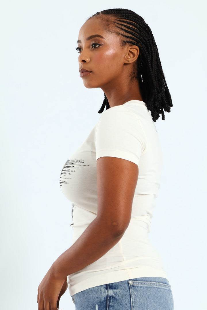 Triangle Tiger Tee - Cream