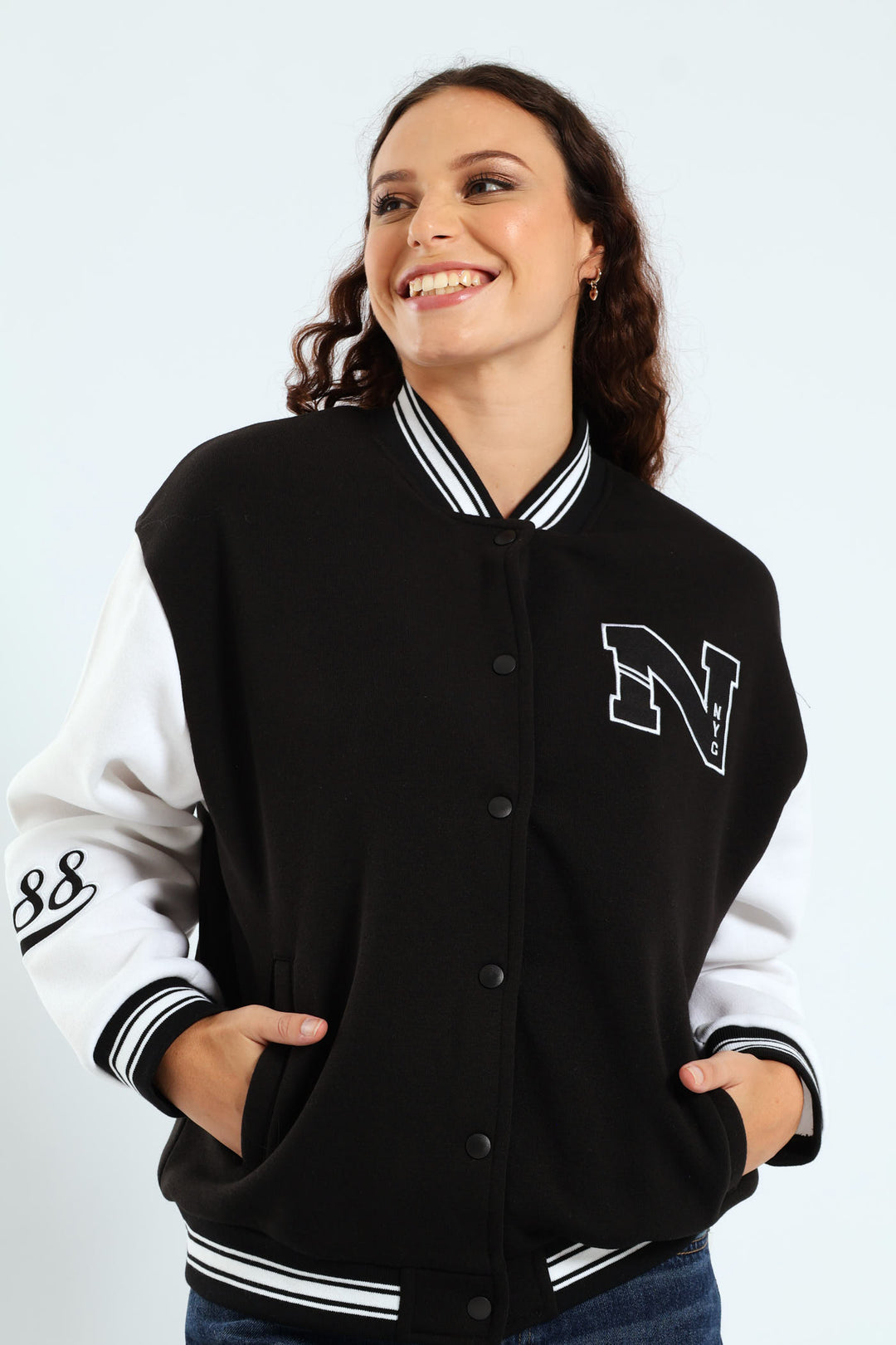 Ny Baseball Jacket - Black
