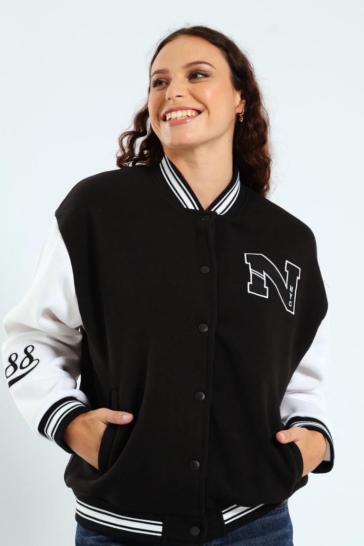 Ny Baseball Jacket - Black