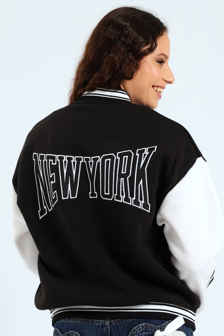 Ny Baseball Jacket - Black