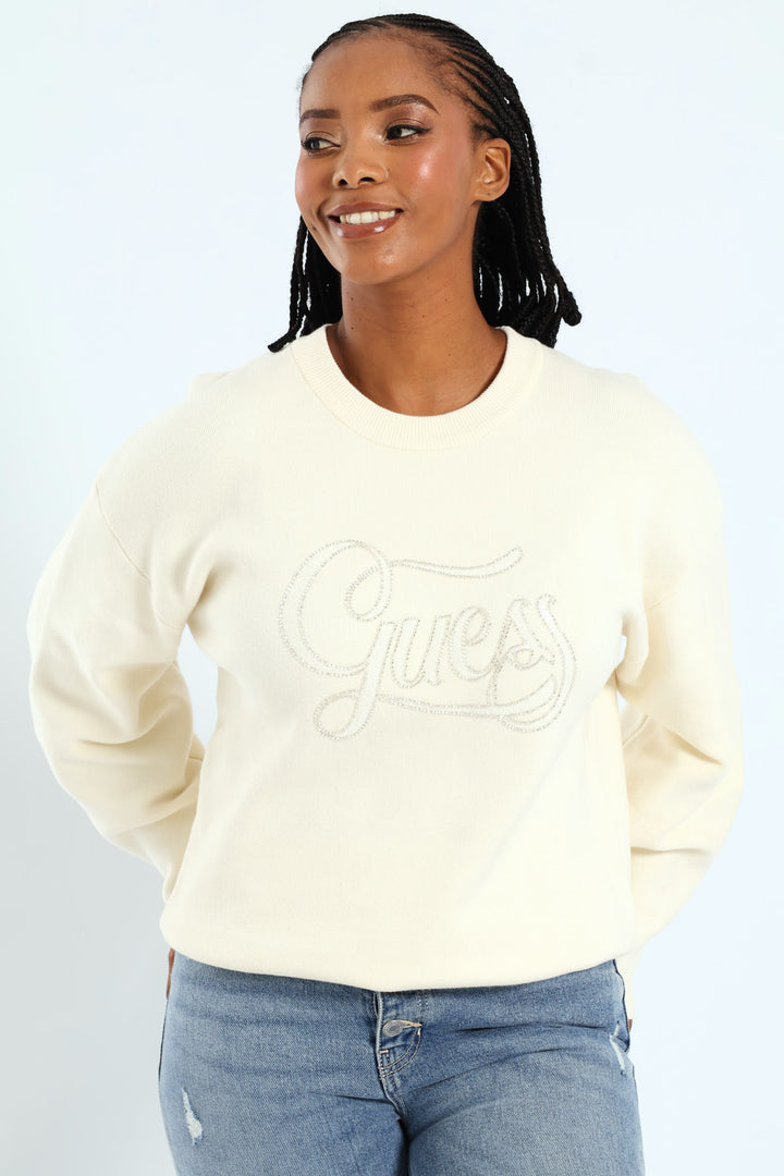 Laura Logo Sweater - Cream