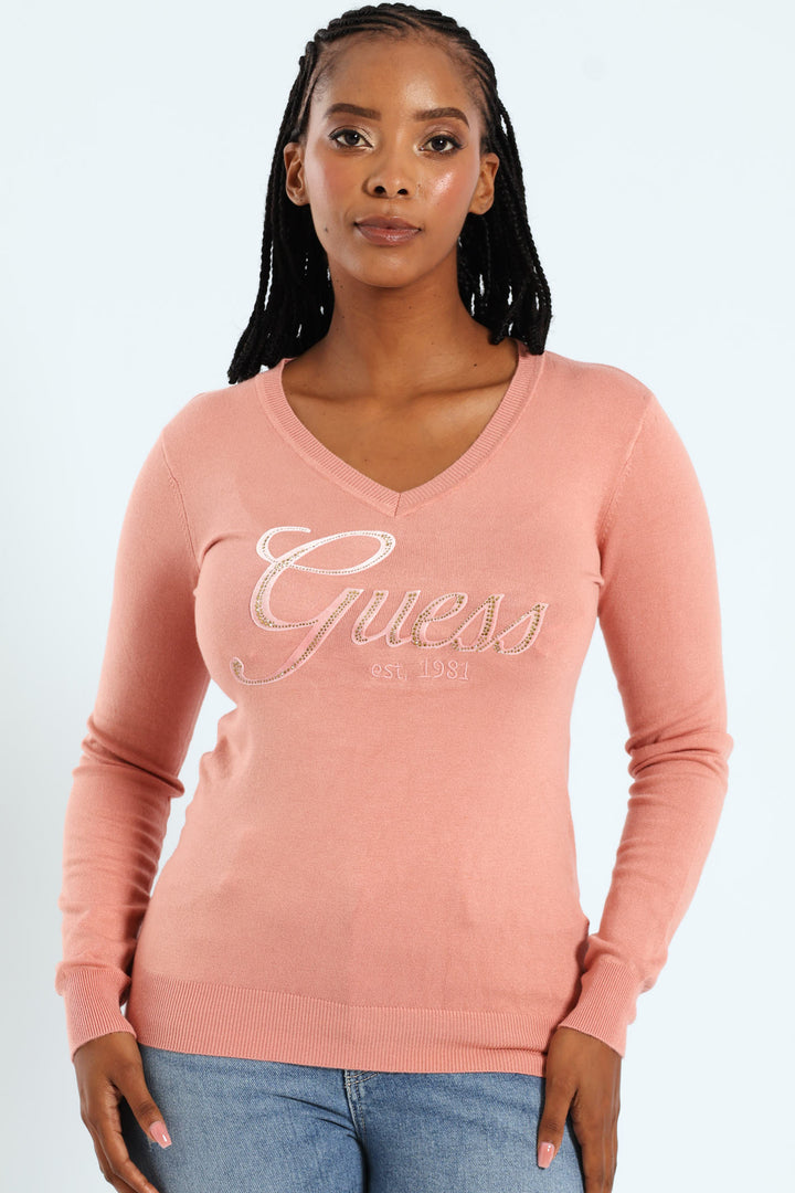 Megan Logo Sweater - Pink