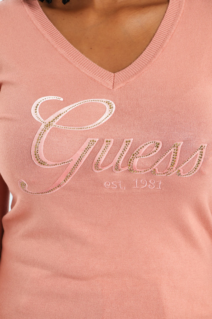 Megan Logo Sweater - Pink