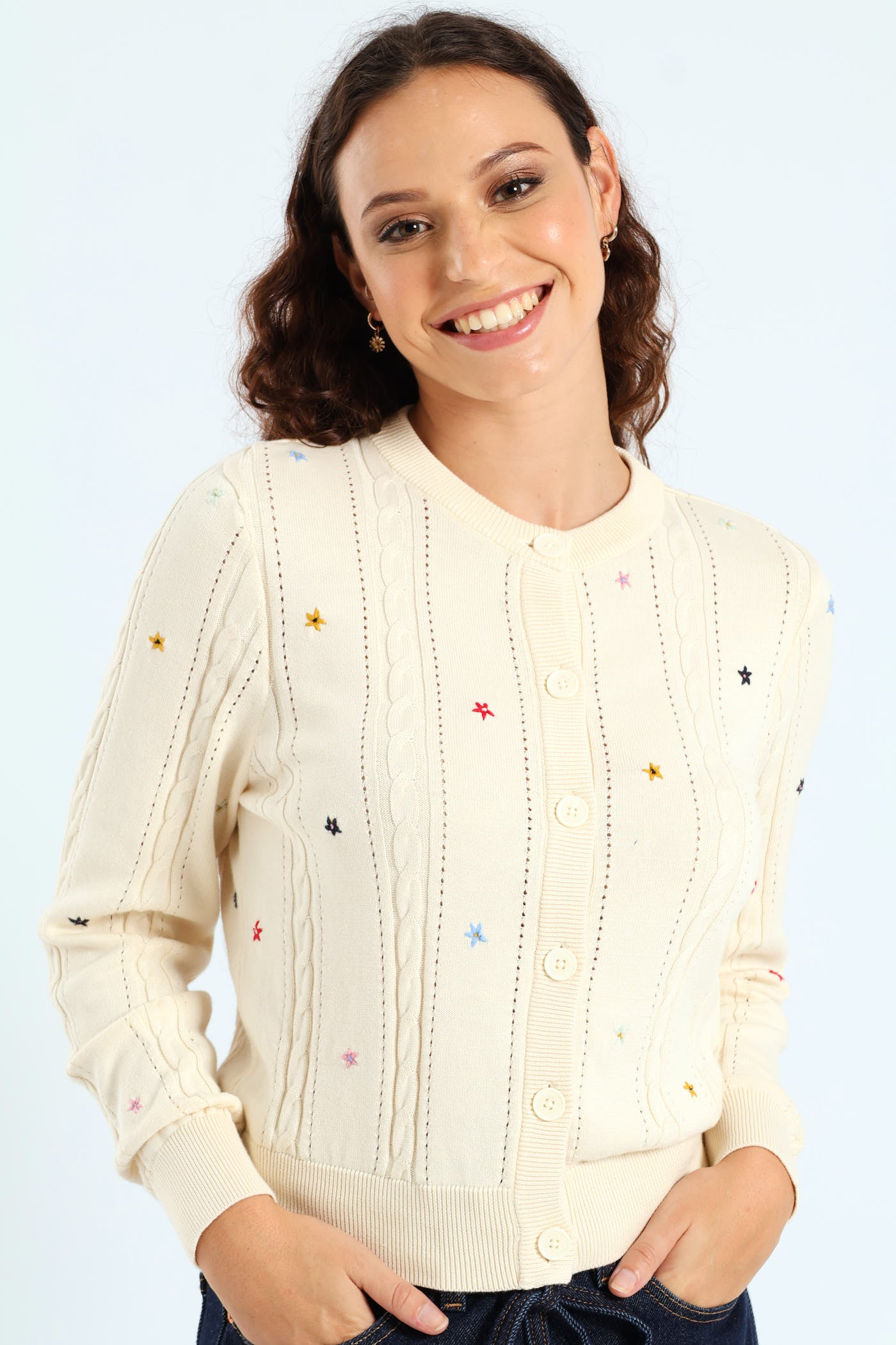 Ladies Marais Cardigan - White – Edgars
