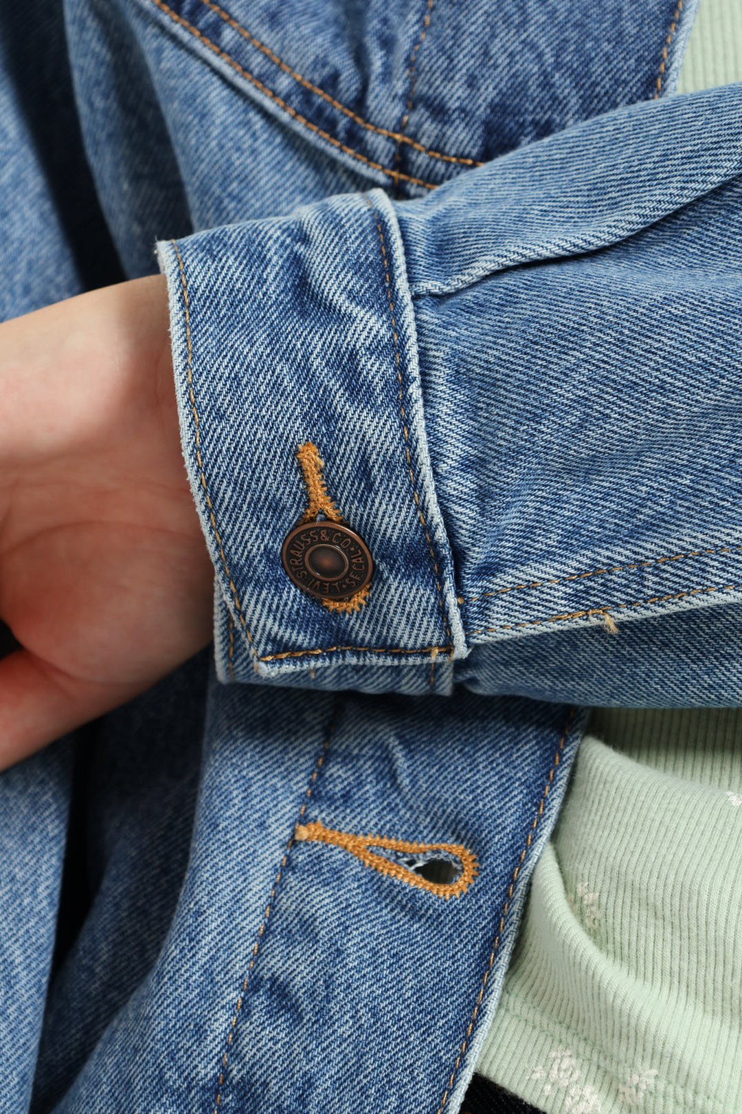 Shrunken 90s Western Trucker Jacket - Dark Blue