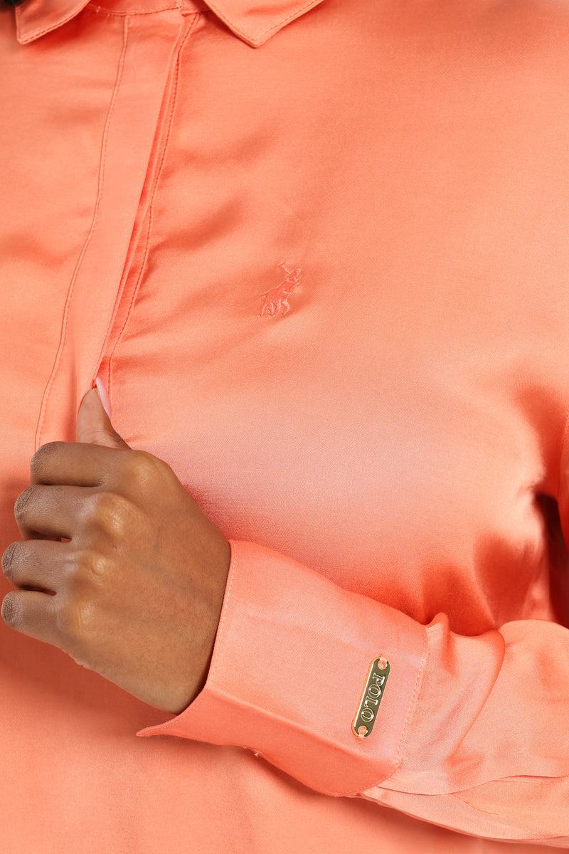 Emily Long Sleeve Blouse - Peach