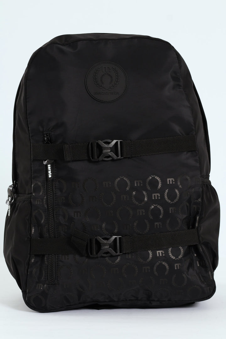 Mazerata Mono Print Backpack - Black