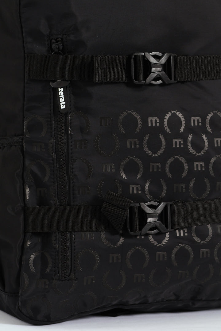 Mazerata Mono Print Backpack - Black