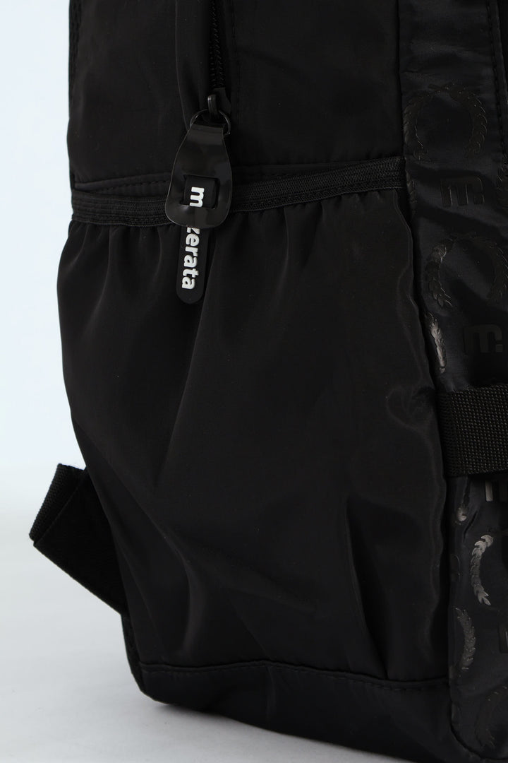 Mazerata Mono Print Backpack - Black