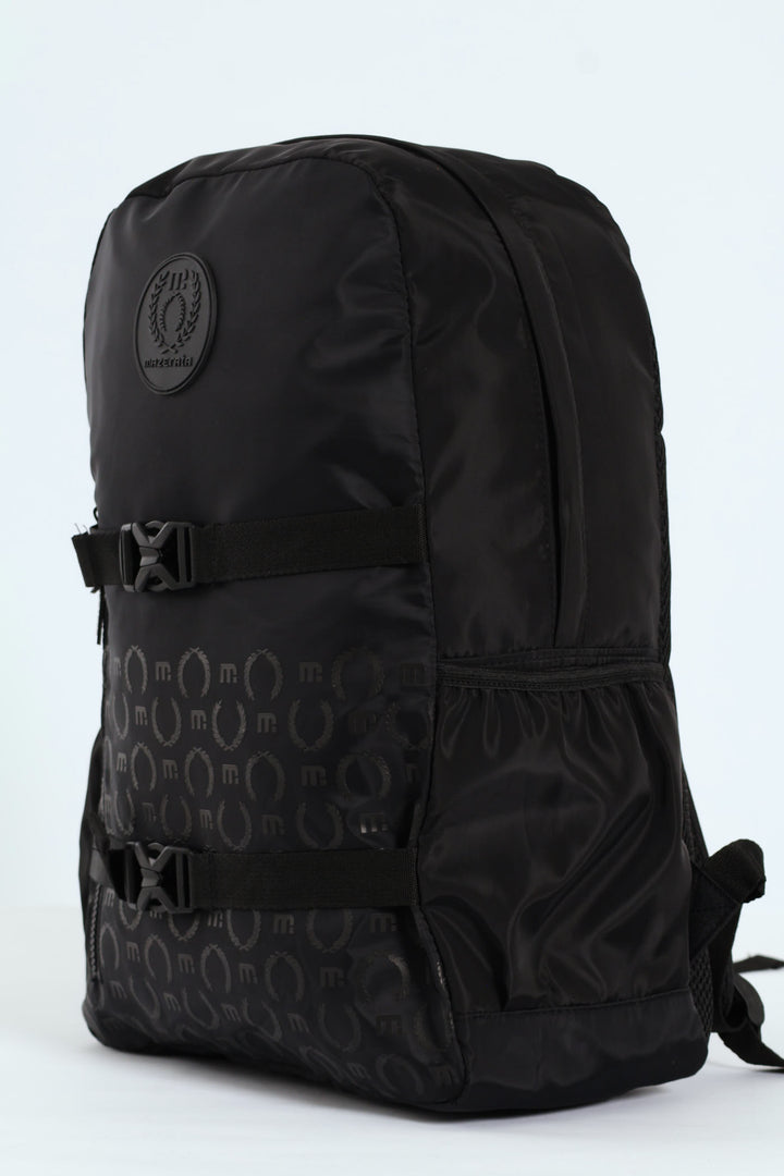 Mazerata Mono Print Backpack - Black