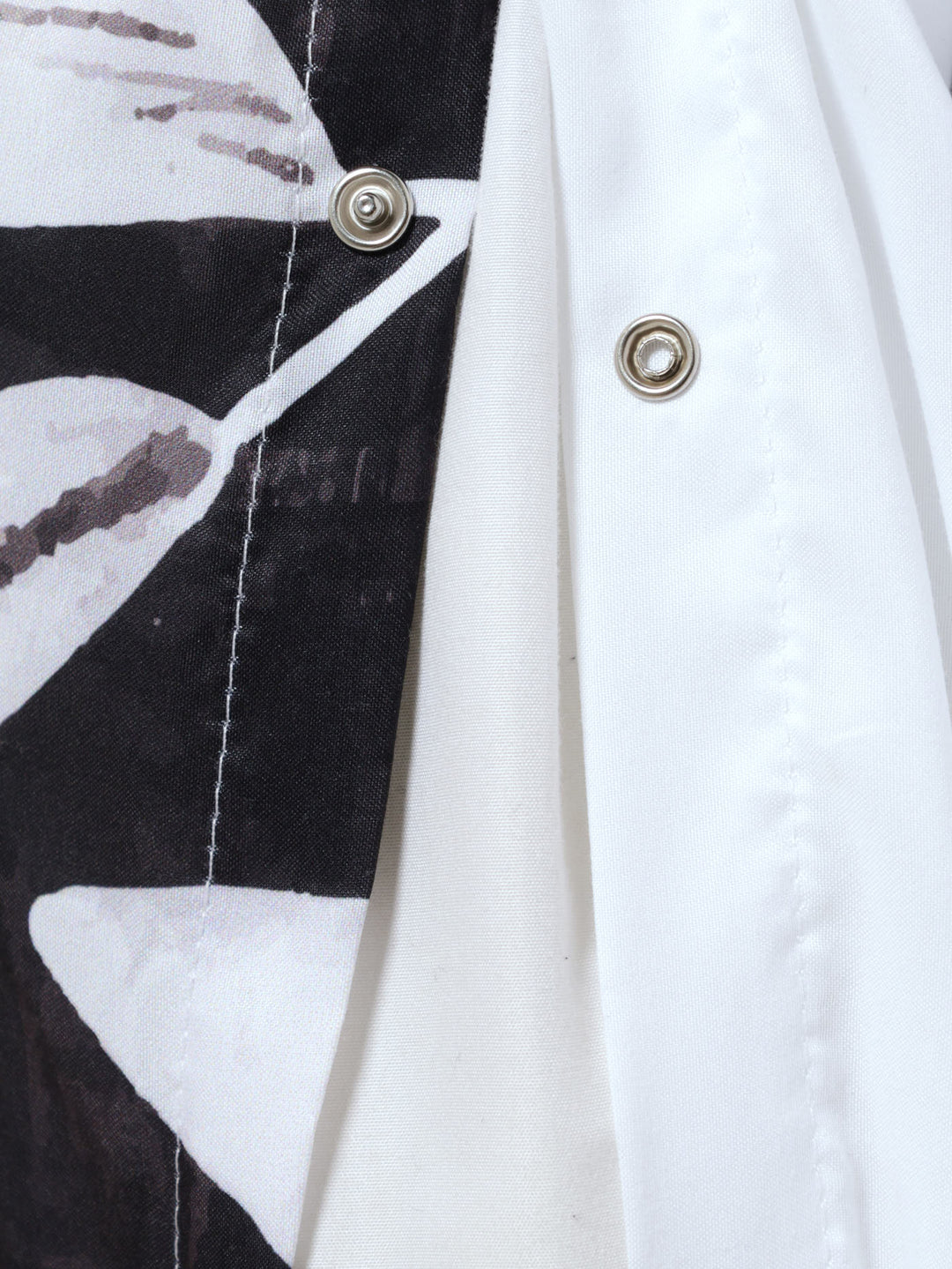 Mono Geo Floral Duvet Cover - Charcoal