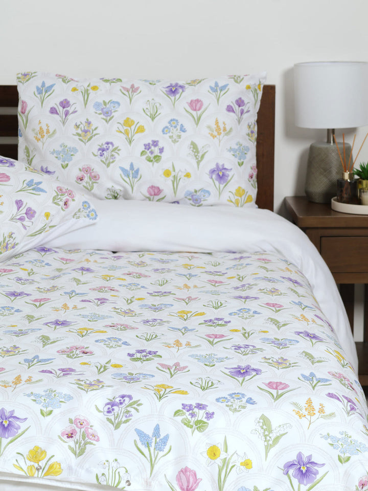Meadow Flower Duvet Cover - Green