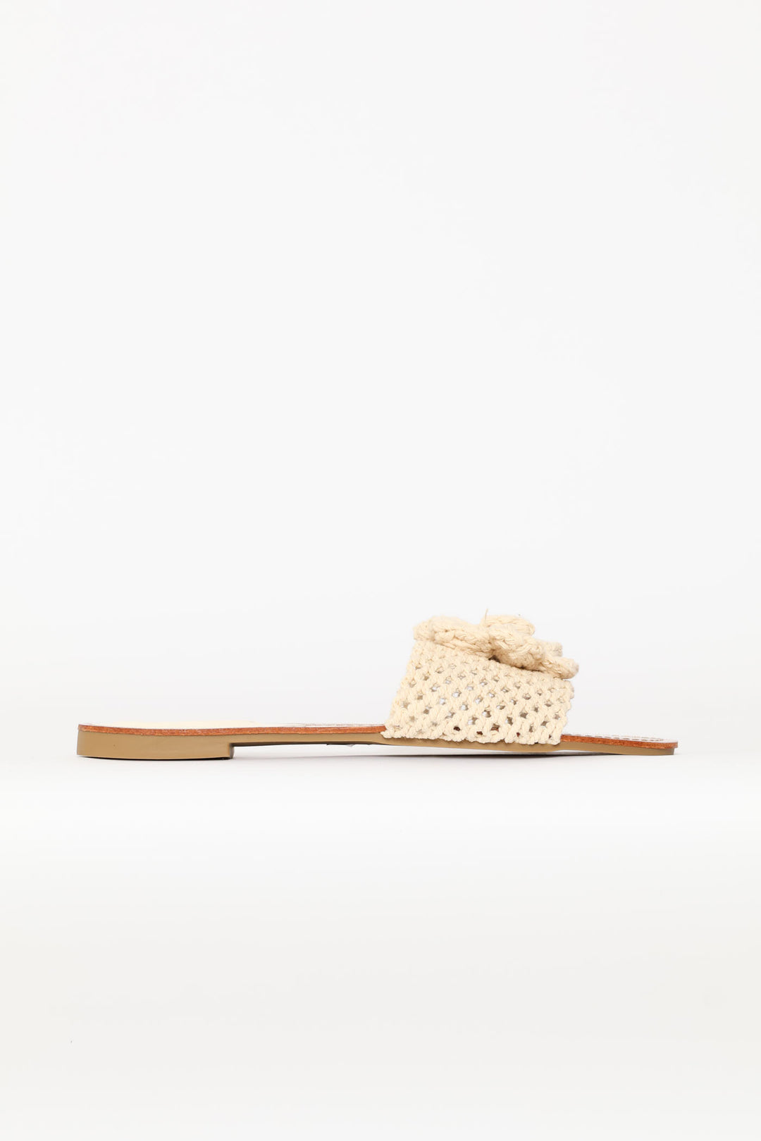 Crocheted Flower Mule - Off White