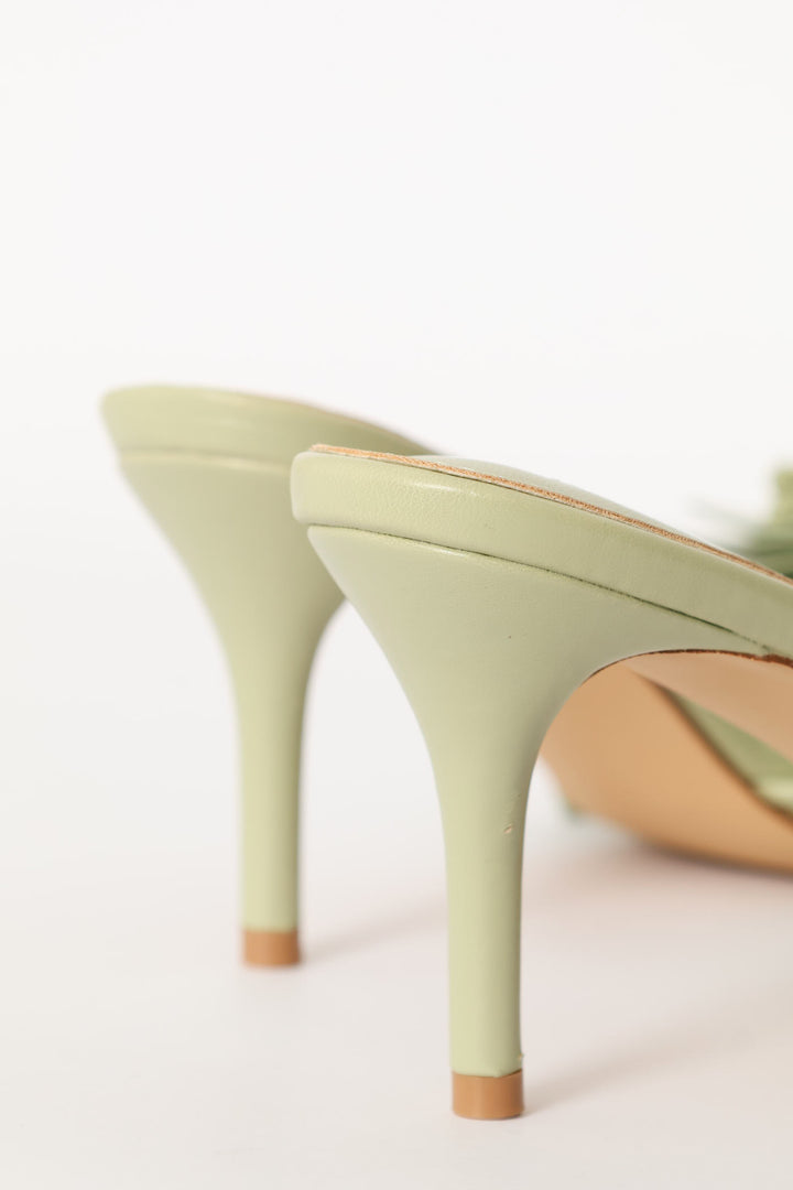 Strappy Flower Mule - Matcha