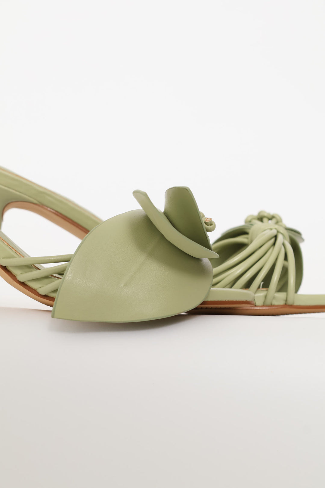 Strappy Flower Mule - Matcha