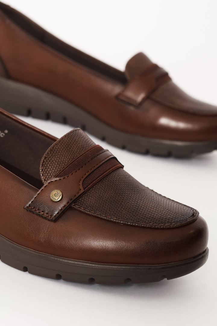 Textured Detail Pump - Brown