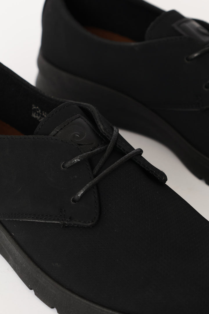 Lace Up Casual Sneaker - Black