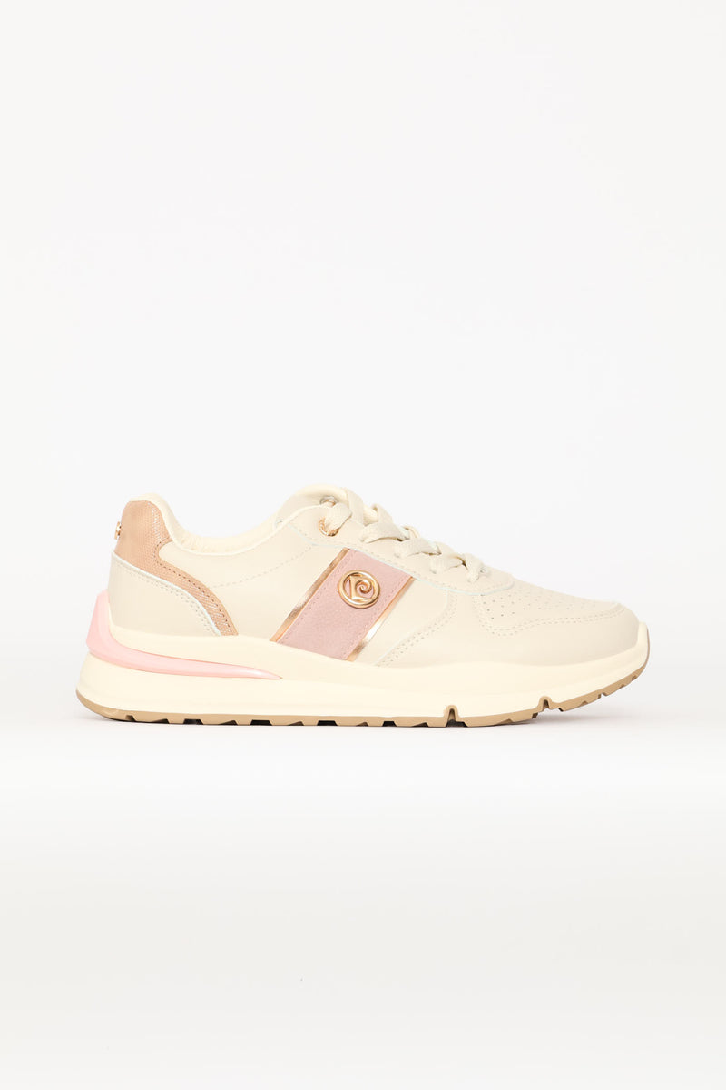 Colourblocked Sneaker - Beige