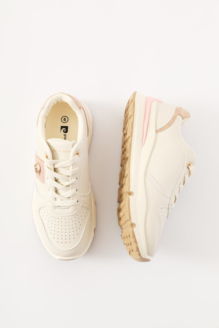 Colourblocked Sneaker - Beige