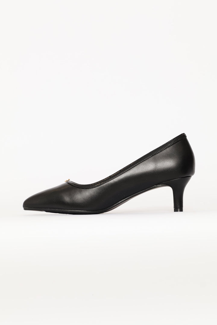 Soft Romney  Block Heel - Black