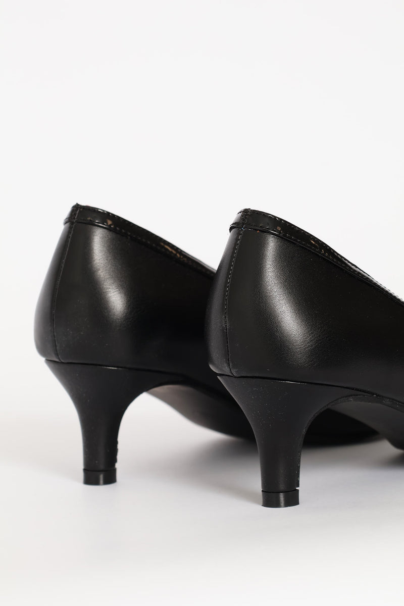 Soft Romney  Block Heel - Black