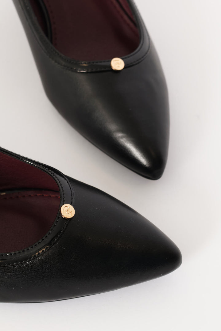 Soft Romney  Block Heel - Black