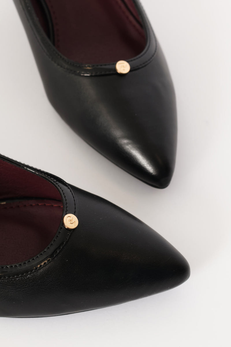 Soft Romney  Block Heel - Black