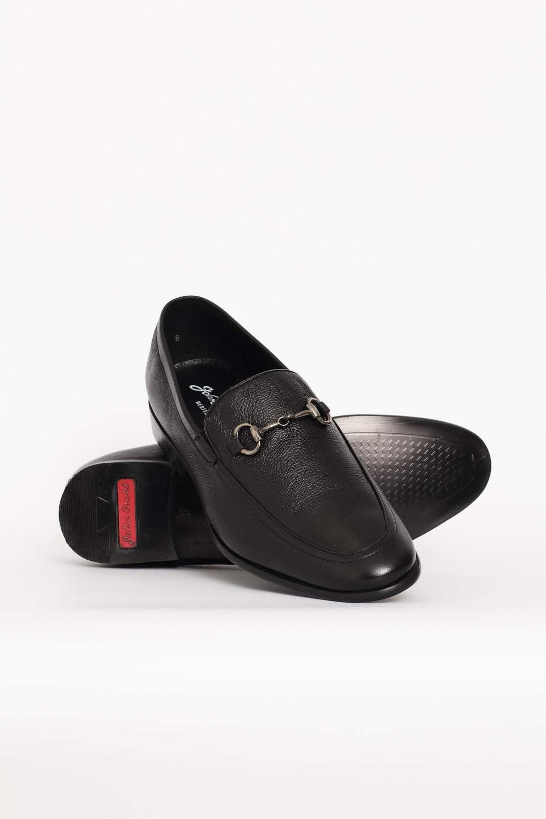 Smart Leather Loafer With Trim - Black