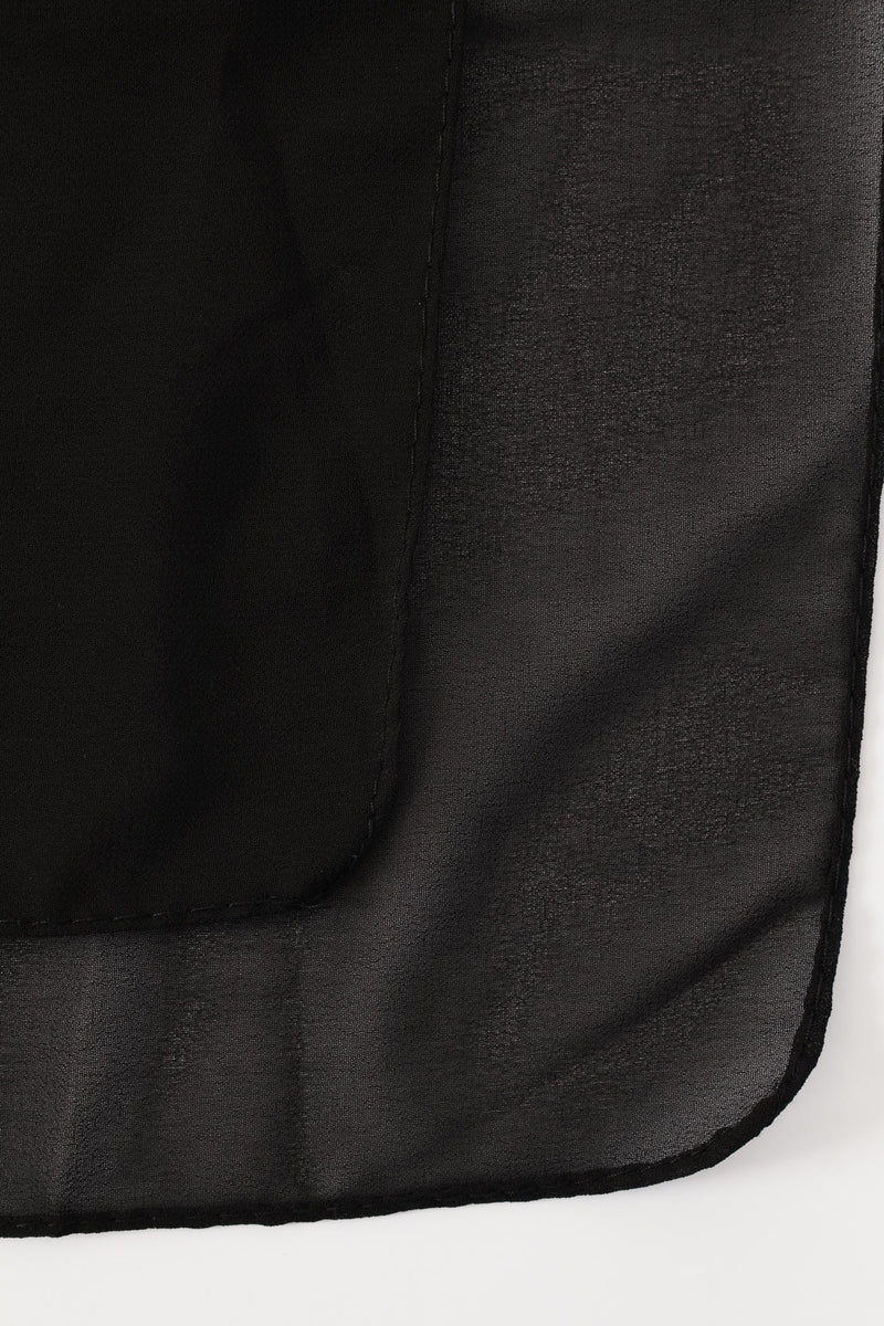 Chiffon Pebble Plain Scarf - Black